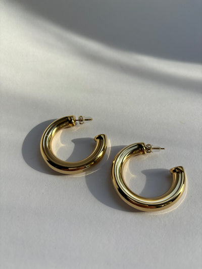 MAYA HOOPS THICK GOLD