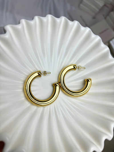 MAYA HOOPS THICK GOLD