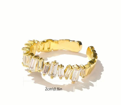 AROLA RING GOLD VERSTELLBAR WASSERFEST MIT ZIRKONIA