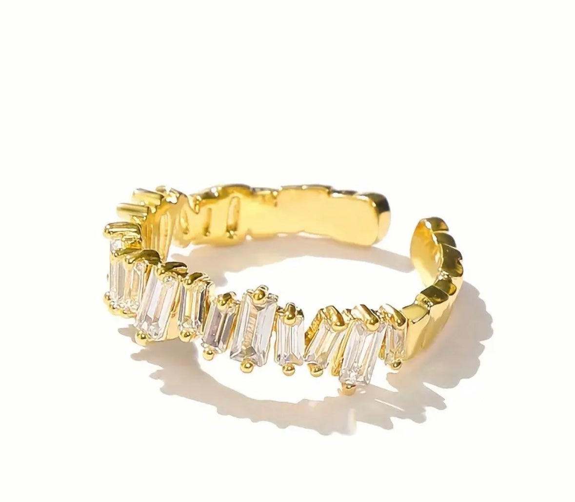 AROLA RING GOLD VERSTELLBAR WASSERFEST MIT ZIRKONIA