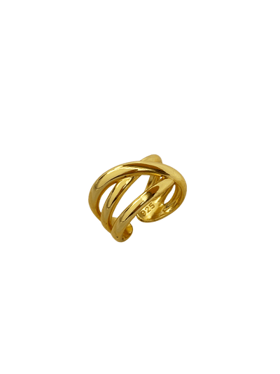 Chunky Goldring 925er Silber & verstellbar - Clasthetic