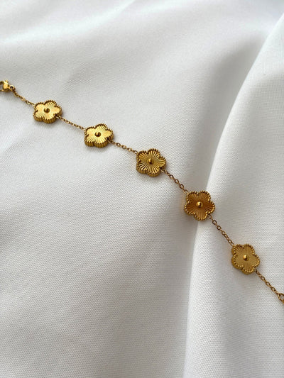 Clover 5 Armband Gold – Wasserfest, 18 Karat Vergoldet - Clasthetic