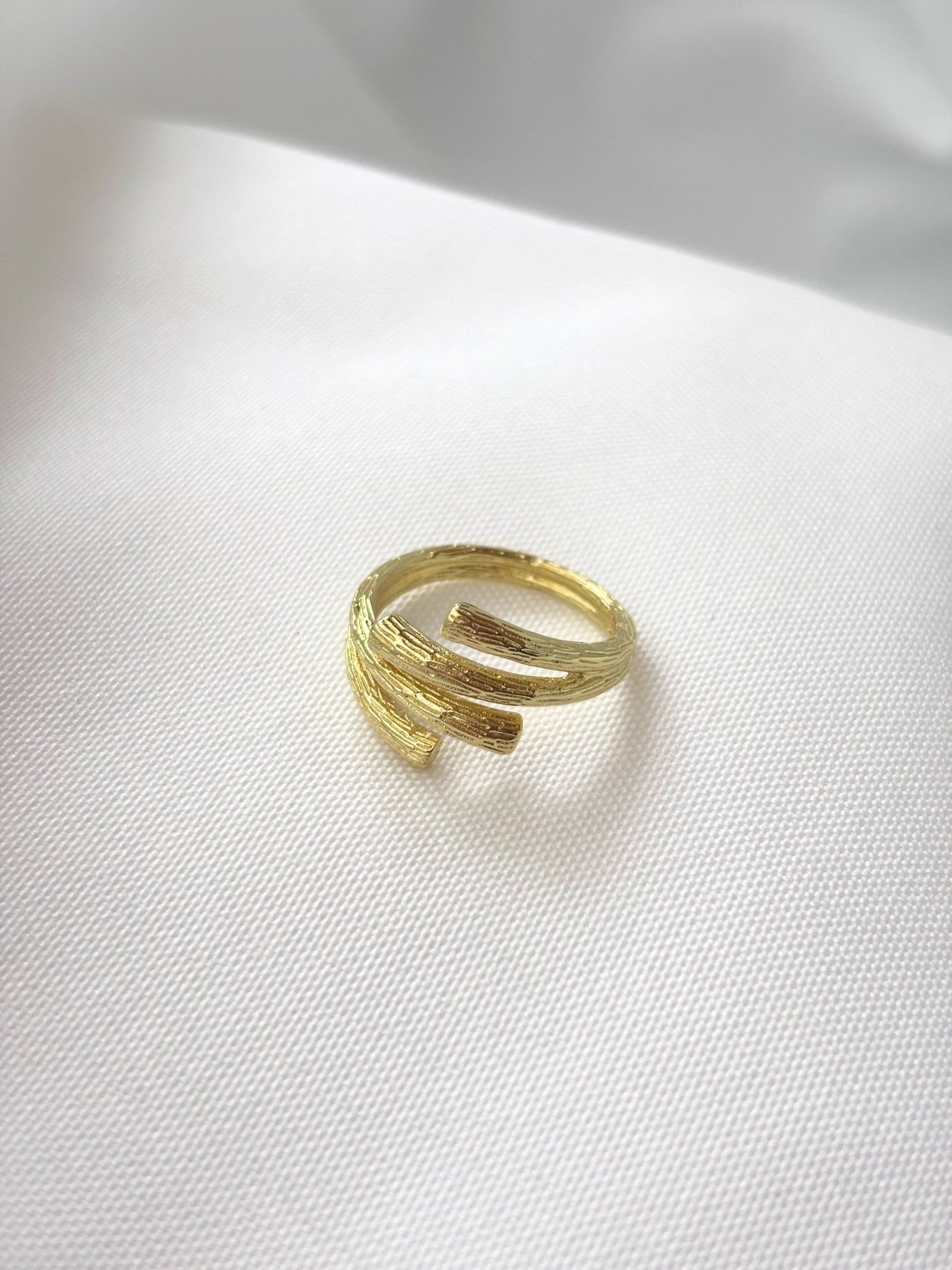 Spiralring 925 Sterling Silber Gold - Clasthetic