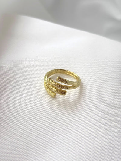 Spiralring 925 Sterling Silber Gold - Clasthetic