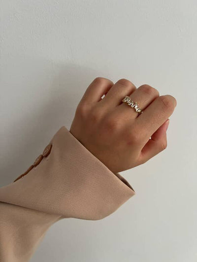 Arola Ring Gold Wasserfest & Funkelnd - Clasthetic