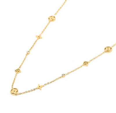 LANI Halskette vergoldet – 18 Karat, feines Design, wasserfest und zart filigran – Clasthetic Schmuck