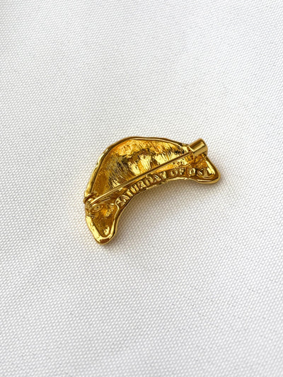 Croissant Brosche Gold - Clasthetic